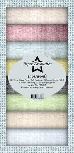 Paper Favourites Crosswords paperipakkaus 10x21cm (slim)