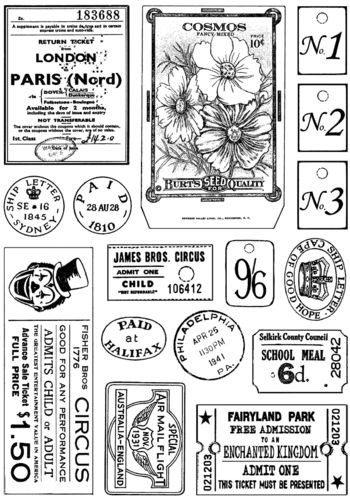 Crafty Individuals - More Vintage Ephemera Unmounted Rubber Stamps (CI-469)
