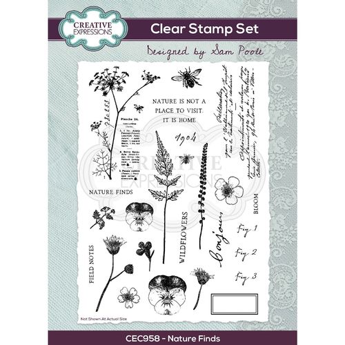Creative Expressions • Clear stamp set Nature find