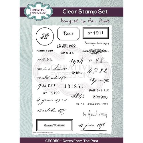 Creative Expressions • Clear stamp set dates from the past