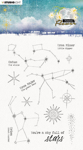 Studio Light Moon Flower Clear Stamp Sky Full of Stars (STAMP135)