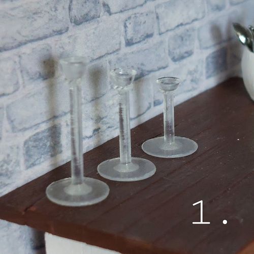 Miniatyyri kynttilänjalat 3kpl - valitse malli