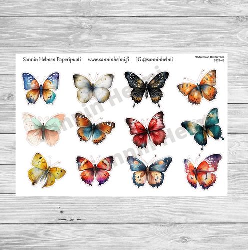 Planneritarra - Watercolor Butterflies (2023-40)